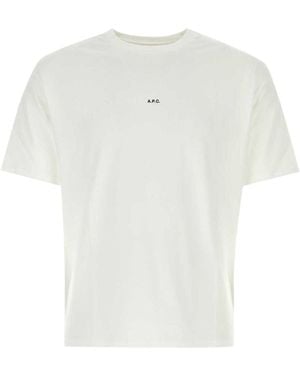 A.P.C. T-Shirt Boxy Micro Logo Gots - White