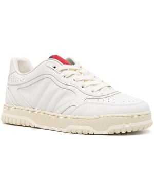 Gucci Re-Web Leather Sneakers - White