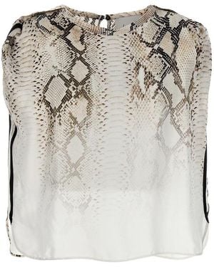 Nude 'Snake' Bloshirt - White