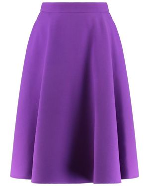 Dolce & Gabbana Crepe Skirt - Purple