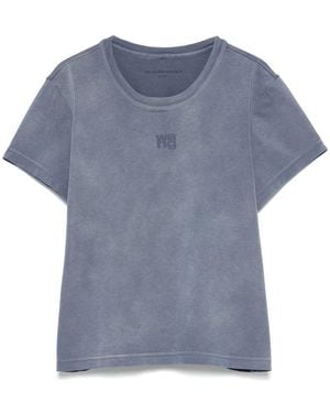 Alexander Wang Short-Sleeve T-Shirt With Logo - Blue