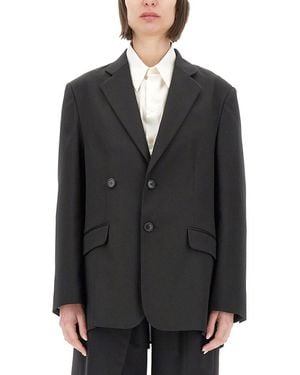 MM6 by Maison Martin Margiela Wool Tailored Jacket - Black