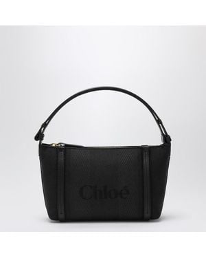 Chloé Carry Tote Bag In Canvas - Black