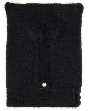 Coperni Knitted Horn Beanie - Black