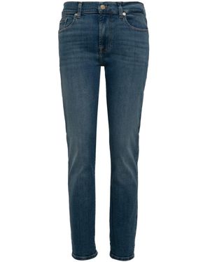 7 For All Mankind Slim Jeans With A Mid-rise - Blue