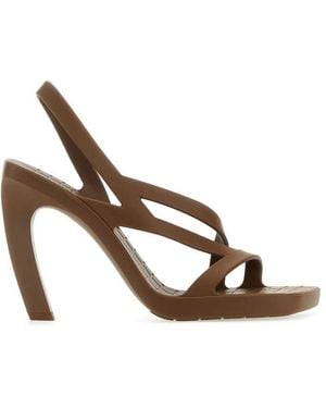 Bottega Veneta Jimbo Rubber Slingback Sandals - Brown