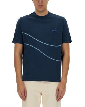 Paul Smith T-Shirt With Print - Blue