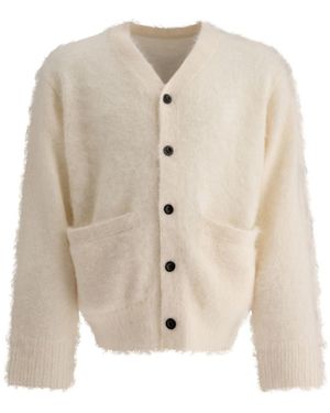 Sacai "Gonz Mohair Knit" Cardigan - Natural
