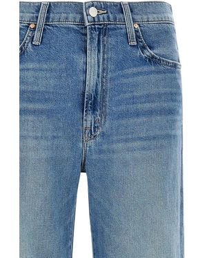Mother Straight Cotton Jeans - Blue