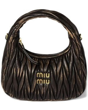 Miu Miu Wander Hobo Bags - Black
