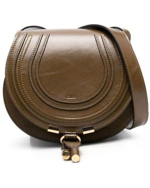 Chloé Small Saddle Shoulder Bag "Marcie" - Brown