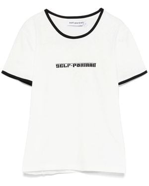 Self-Portrait T-Shirts - White