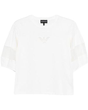 Emporio Armani Cotton Crewneck Jumper - White