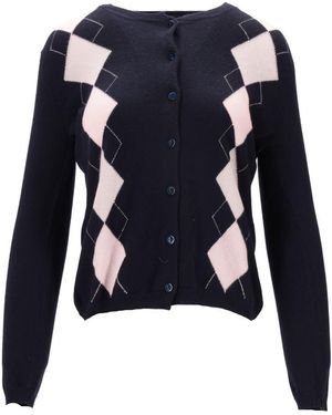 LA ROSE Cardigan Losanghe Cash - Blue