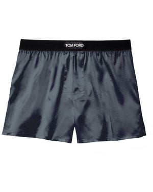 Tom Ford Silk Boxers - Blue