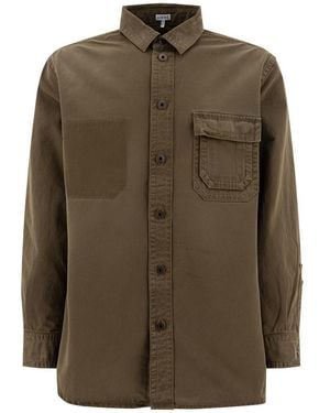 Loewe Cotton Overshirt Jacket - Green