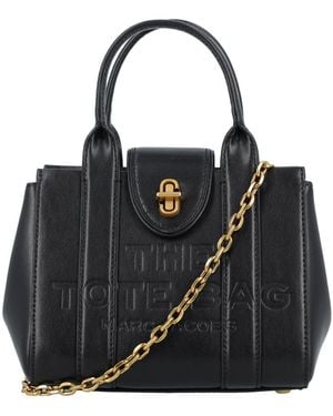 Marc Jacobs The Mini Tote Turn Lock Bag - Black