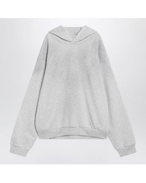 Acne Studios Pale Mélange Hoodie With Logo - Grey
