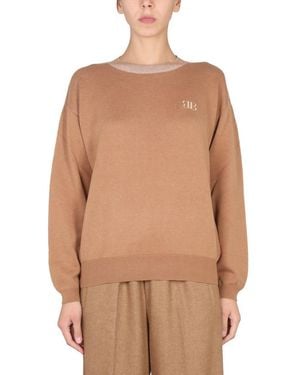 Ballantyne Shirt With Embroidered Logo - Natural