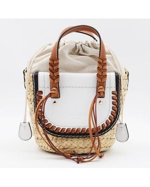 【CUBA LAB】WHITE LEATHER HABANERA FRINGES SATCHELS BAG Cuba Lab White Leather Habanera Fringes Satchels Bag In