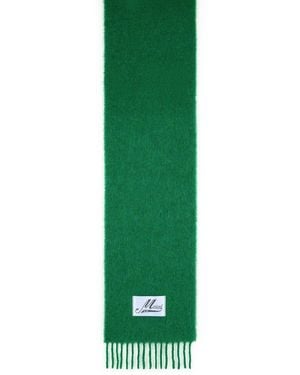 Marni Green Brushed Alpaca Blend Scarf