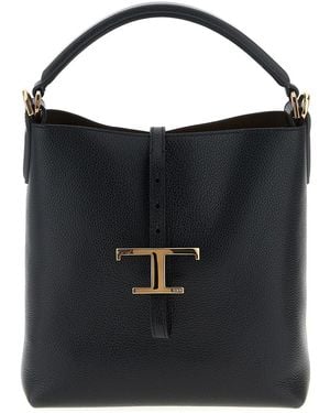 Tod's 't Timeless' Mini Bucket Bag - Black