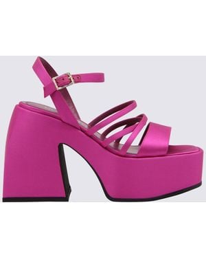 NODALETO Satin Bulla Chibi Sandals - Pink