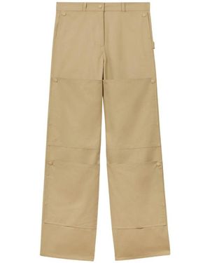 KENZO Ripstop Cotton Cargo Trousers - Natural