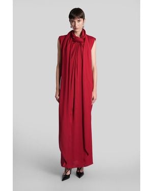 Lanvin Long Dress In Red Polyester