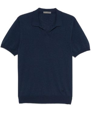 Corneliani Relaxed-Fit Jumper With Classic Polo Collar - Blue