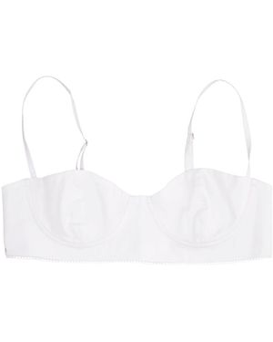 LA ROSE Cotton Bralette - White