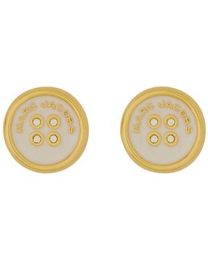 Marc Jacobs "Button Stud" Earrings - Natural