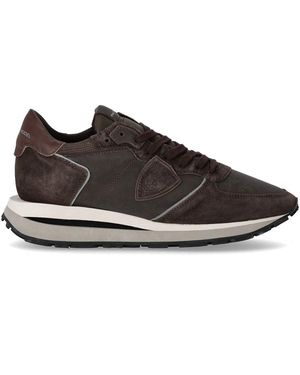 Philippe Model Tropez Haute Low Trainer - Brown