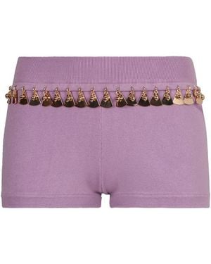 Rabanne Knitted Shorts - Purple