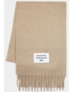 Acne Studios Alpaca-Blend Wool-Mohair Scarf - Natural