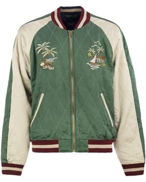 Polo Ralph Lauren Embroidered Satin Jacket - Green