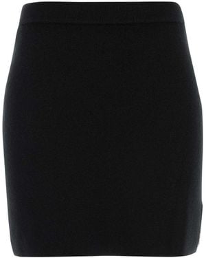 T By Alexander Wang Black Wool Blend Mini Skirt