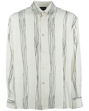 Emporio Armani Viscose Long Sleeve Shirt - White