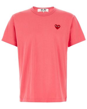 COMME DES GARÇONS PLAY Logo Patch T-Shirt - Pink