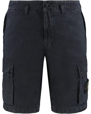 Stone Island Cotton Bermuda Shorts - Black