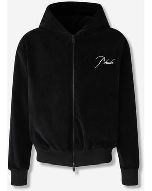 Rhude Hooded Bomber Jacket - Black