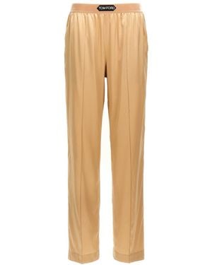 Tom Ford Silk Pants - Natural