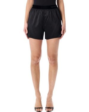 Tom Ford Stretch Silk Satin Pj Shorts - Black