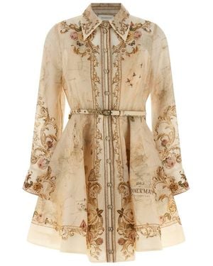 Zimmermann 'Memento Buttoned' Dress - Natural