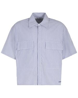B1 Archive Striped Cotton Shirt - Purple