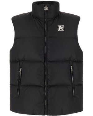 Palm Angels Nylon Sleeveless Down Jacket - Black