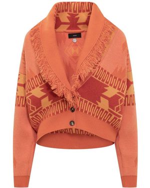 Alanui Icon Jacquard Cardigan - Orange