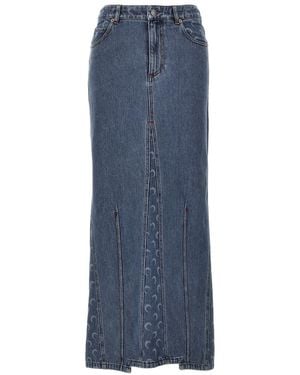 Marine Serre 'Moon Laser' Skirt - Blue