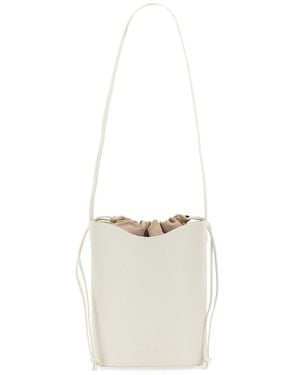 Il Bisonte Leather Bucket Bag - White