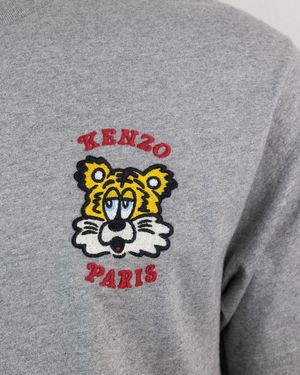 KENZO Verdy Market Embroidered Cotton T-Shirt - Grey